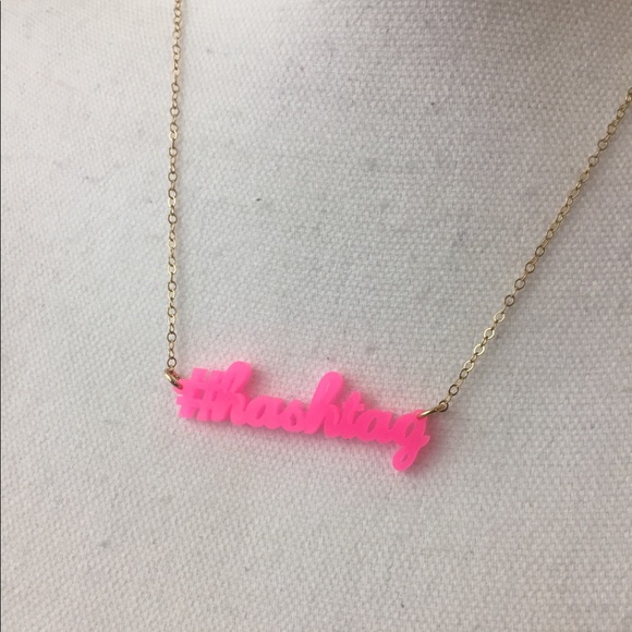 moon & lola Jewelry - Moon & Lola Acrylic Hashtag Necklace
